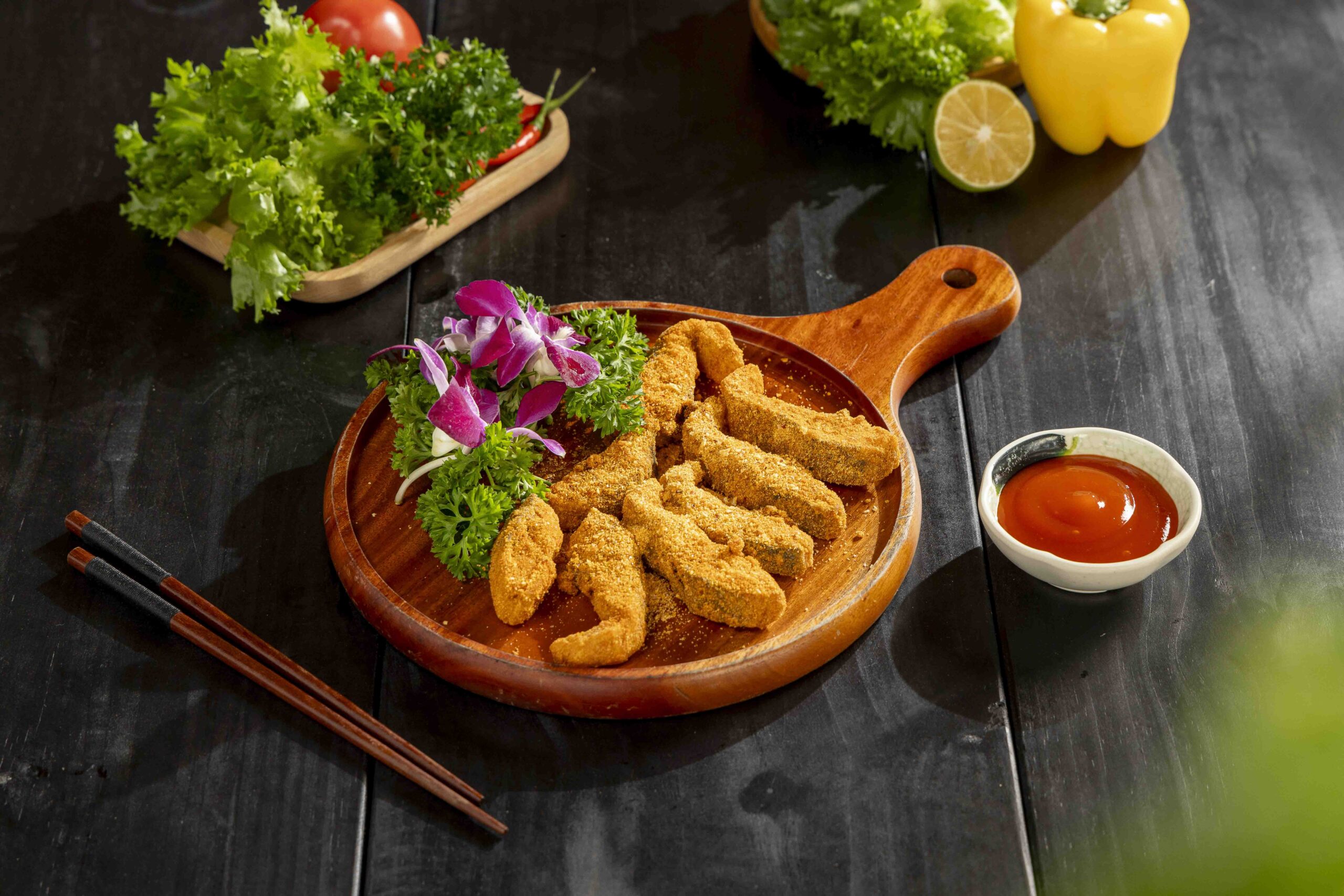 Cá tầm rang muối - quán nướng Đà Lạt