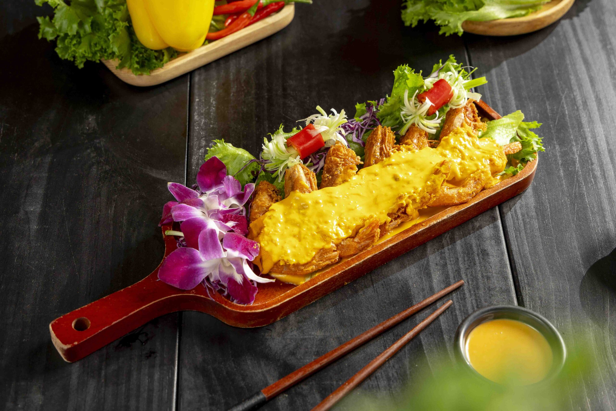 Tôm chiên trứng muối - quán nướng Đà Lạt