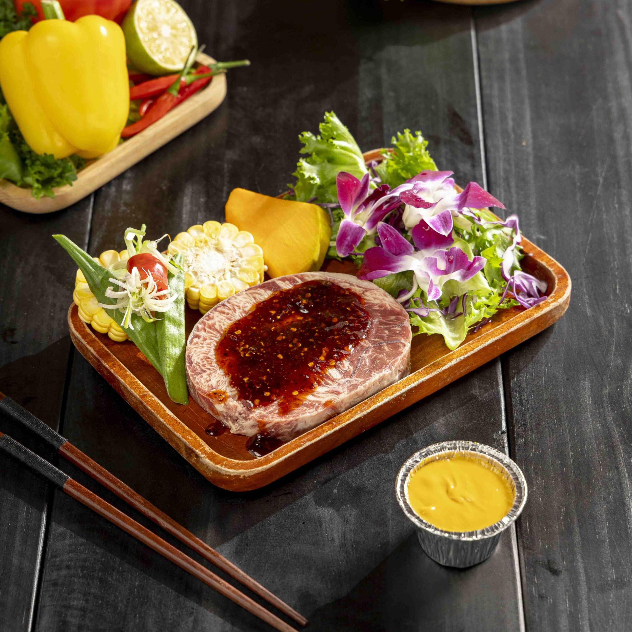 Bò tảng nướng phô mai trứng muối